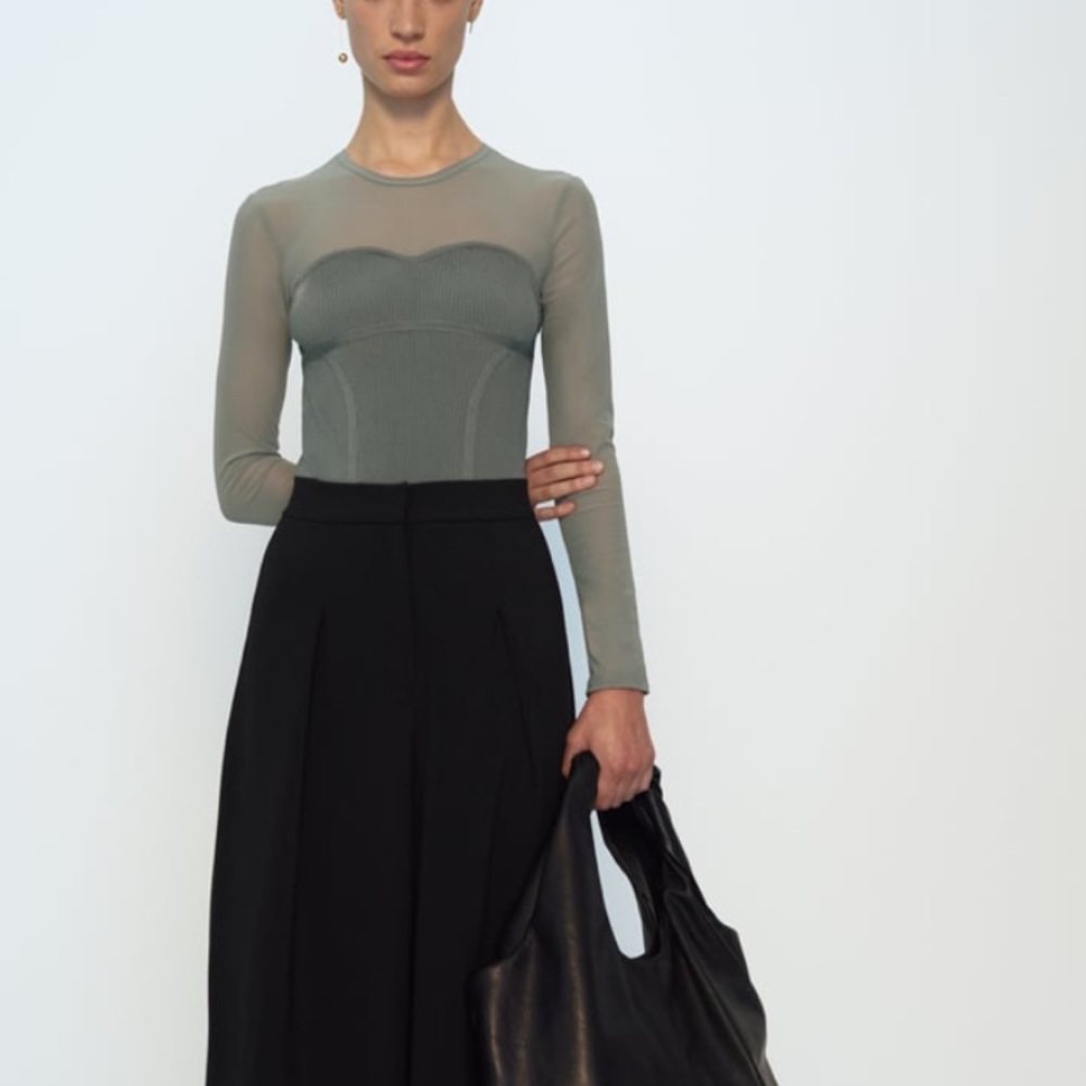 Elegant Combination Knit Bodysuit. New with tags.
